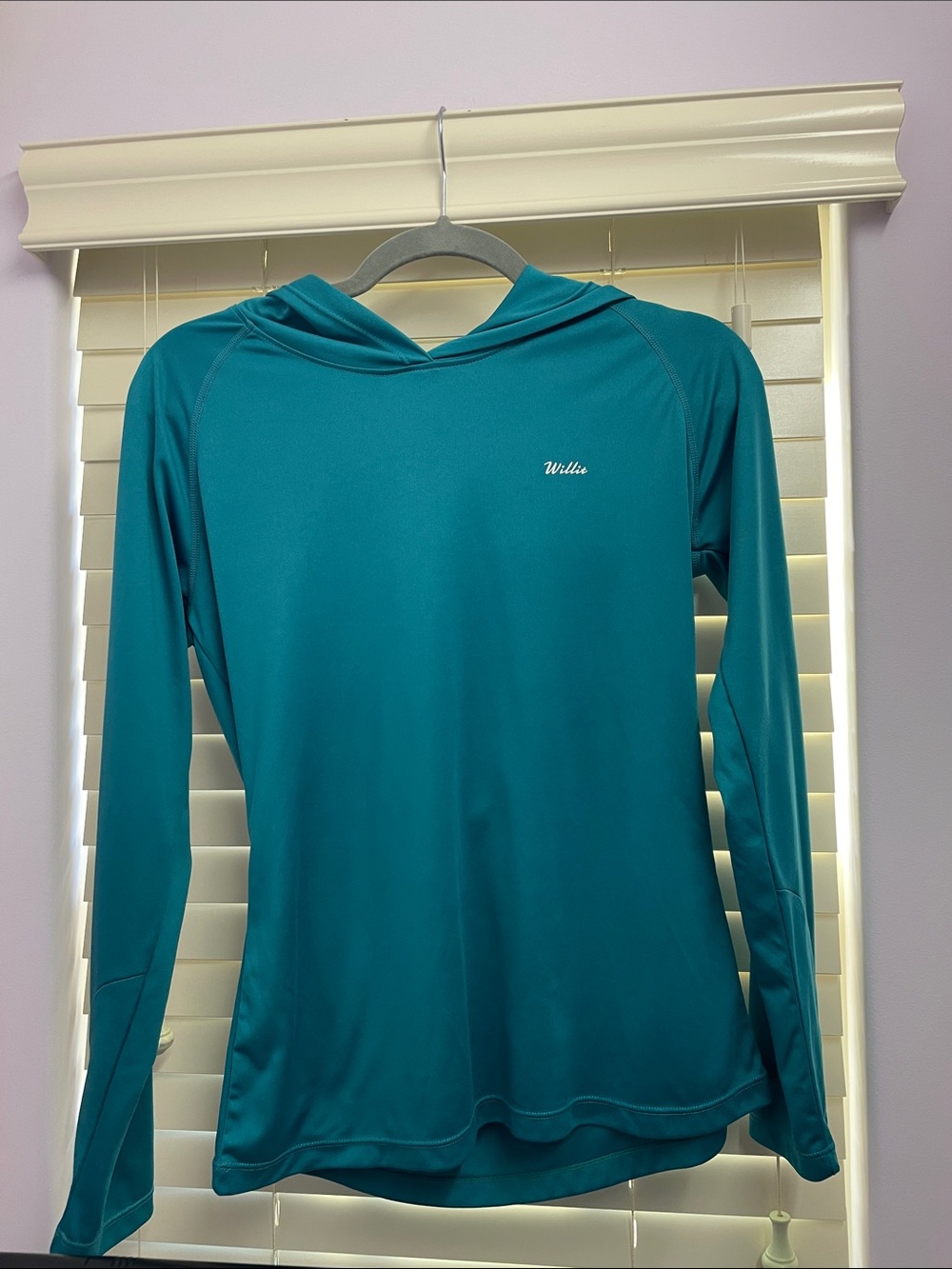 Willit Teal Long-Sleeve Hooded Women's Tee